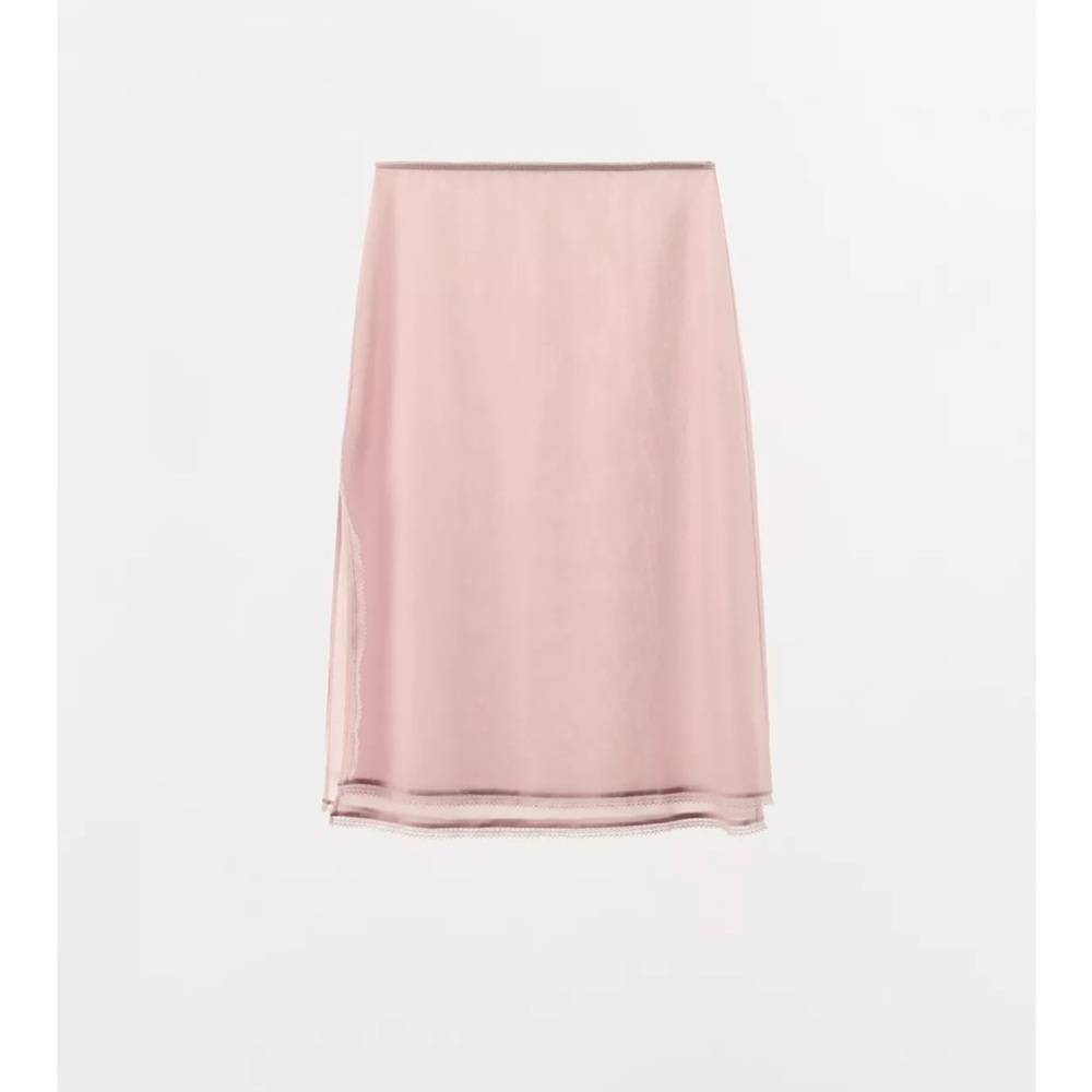Zara Pink Midi Skirt